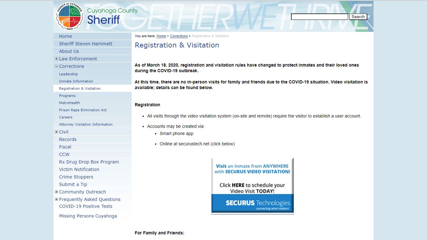 Registration & Visitation - Cuyahoga County Sheriff's Office